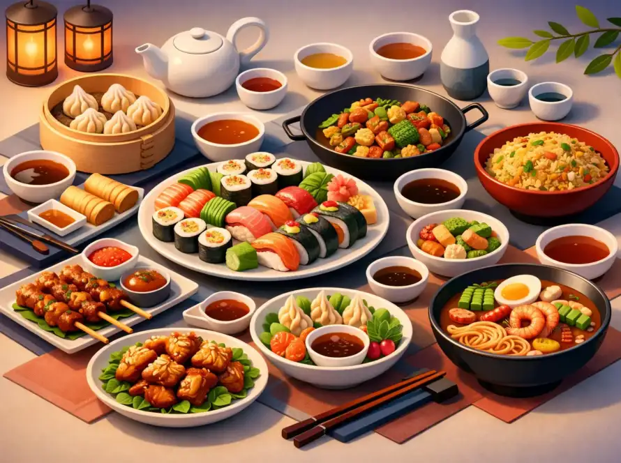 Asian Dinner Party Menu Ideas for Groups